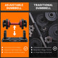 25Lb 5 in 1 Adjustable Dumbbell Free Weights Plates and Rack - Hand Weights for Women and Men - Adjust Weight for Home Gym Full Body Workout Fitness