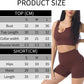 Seamless Workout Sets for Women 2 Piece Yoga Outfits Ribbed High Waist Leggings with Sports Bra Gym Set.